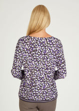 Load image into Gallery viewer, 124360- Long Sleeve Purple Print T-shirt - Rabe