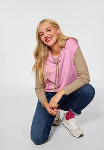 302027-pink and sand pullover- Street One