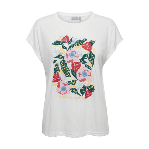 2242- White printed T-shirt - Fransa