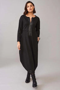 22534- Pleather Zip Dress - Peruzzi