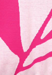 317439- Pink Leaf Print Jumper - Street One