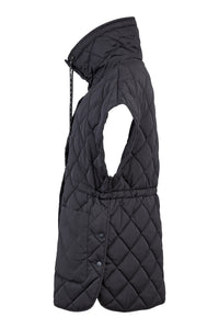 510-Black Quilted Waistcoat - Frandsen