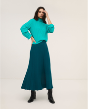 Load image into Gallery viewer, 636- Petrol Blue Ribbed Skirt - Surkana