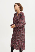 Load image into Gallery viewer, 1049- Floral Print Belt Dress- Fig Mix- Fransa