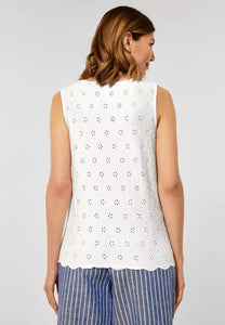 317794- White embroidered top- Street One