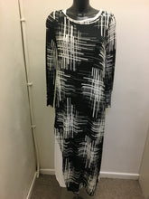 Load image into Gallery viewer, Black/Cream Abstract Print Dress - Naya