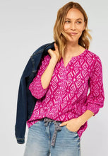 Load image into Gallery viewer, 343270- Printed Blouse Raspberry pink- Cecil