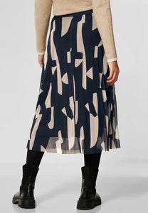 361211- Print Mesh MIDI Skirt - Street One