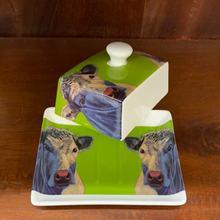 Load image into Gallery viewer, Brigid Shelly Cow Butter Dish - Hannie Mae (Green)