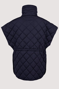 510-Navy Quilted Waistcoat - Frandsen