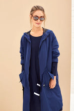 Load image into Gallery viewer, 22166- Navy Coat with fold pocket - Naya