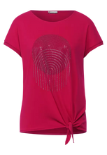 Load image into Gallery viewer, 318037-Red T-Shirt with stone detail Street One