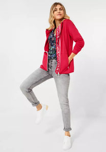 253410- Red Zip Hoody -  Cecil