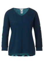 Load image into Gallery viewer, 318786- Teal V- Neck Top- Street One