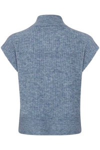 0244- Sky Blue Wool Vest -  Fransa