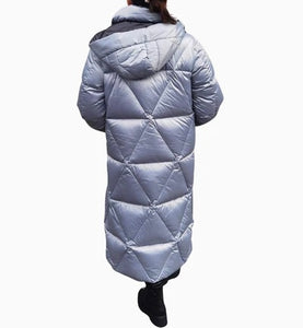 567- Ice Blue Real Down Coat- Frandsen