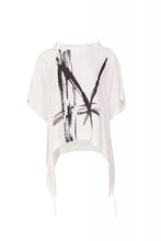 Load image into Gallery viewer, 22145- White High Neck Placement Print Top - Naya