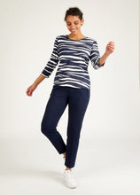 Load image into Gallery viewer, 311354- Navy Wave Print Top - Rabe