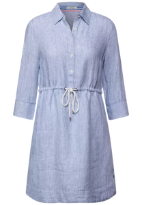 143128- Blue Stripe Linen Dress - Cecil