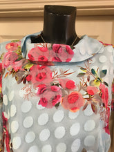 Load image into Gallery viewer, Via Veneto Sky Blue Print Dress