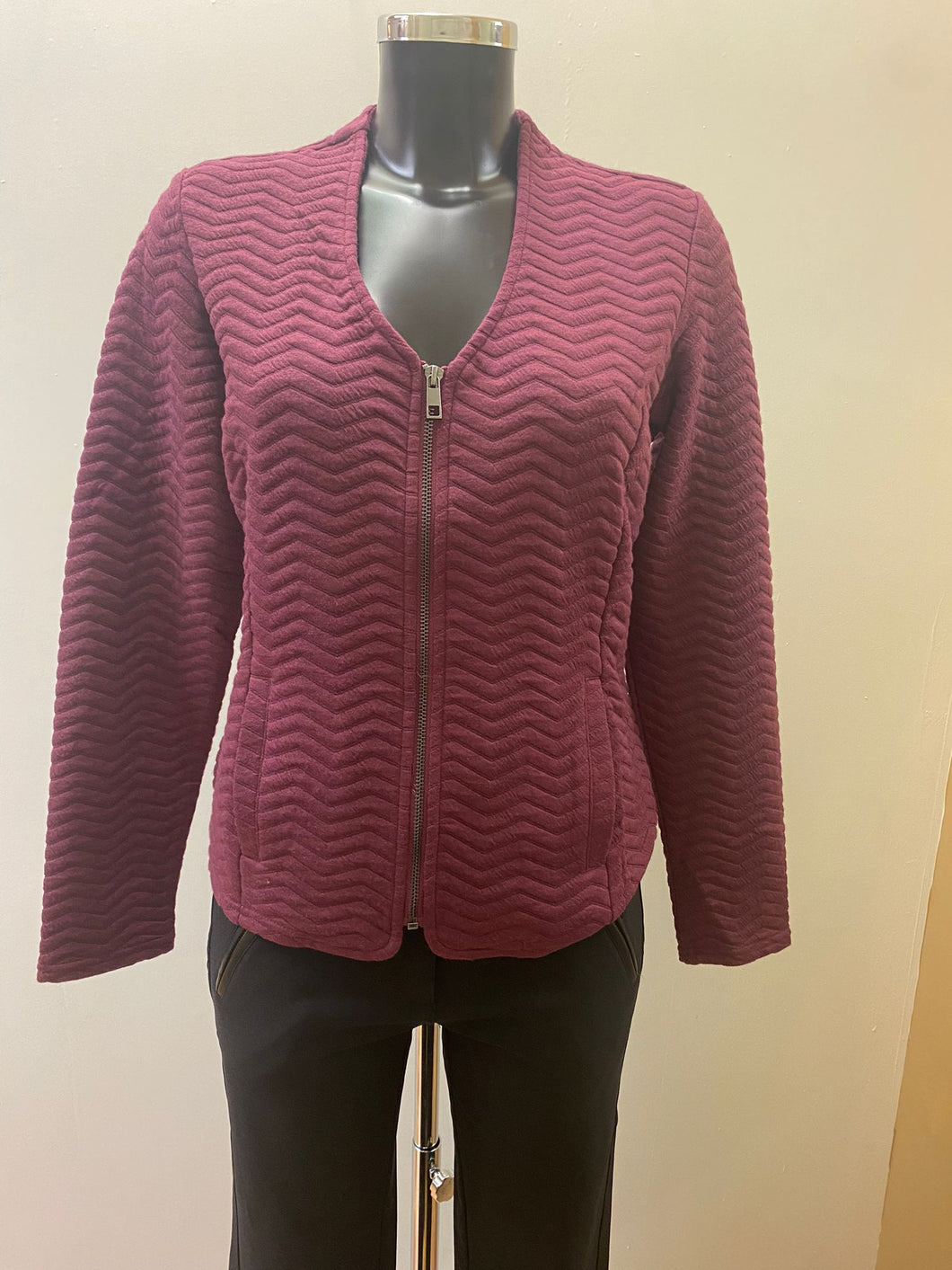 1249-  Winter Berry Zip Jacket - Fransa
