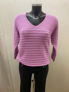 0731- Pink knitted sweater- Fransa