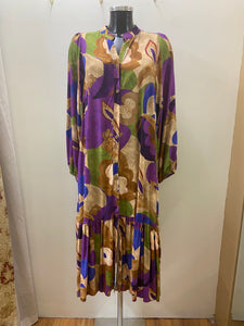 7112- Purple Print Dress- Kyla