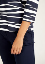 Load image into Gallery viewer, 311354- Navy Wave Print Top - Rabe