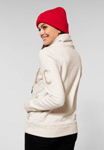 302189- Beige Sweatshirt with Gold Lettering - Cecil