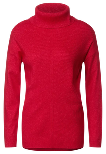 302175- Red Polo Neck Knit Jumper - Cecil