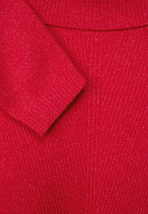 302175- Red Polo Neck Knit Jumper - Cecil