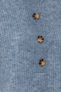 0244- Sky Blue Wool Vest -  Fransa