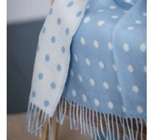 Load image into Gallery viewer, Foxford Blue Spot Baby Blanket