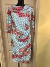 Load image into Gallery viewer, Via Veneto Sky Blue Print Dress