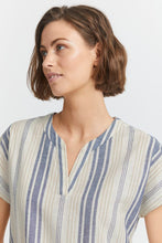 Load image into Gallery viewer, 0688- Short Sleeve Stripe Top- Fransa
