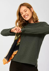 317460- Olive Waffle Jumper- Cecil