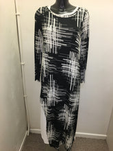 Load image into Gallery viewer, Black/Cream Abstract Print Dress - Naya