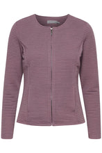 Load image into Gallery viewer, 0999- Plum Zip Cardigan - Fransa