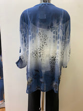 Load image into Gallery viewer, 20117 DECK Blouse with Cami Vest- Blue Mix