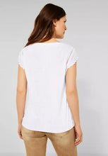 Load image into Gallery viewer, 317576- White Embroidered Sleeve Top- Street One
