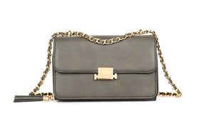 32201 - Double Zip Wallet Bag - Dark Grey