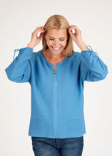 Load image into Gallery viewer, 112520- Blue Zip Cardigan - Rabe