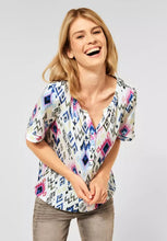 Load image into Gallery viewer, 343262- Aztec Printed Blouse- Cecil