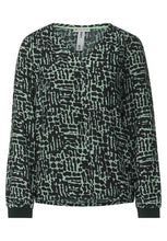 Load image into Gallery viewer, 343604- Mint Printed V-Neck Blouse - Street One