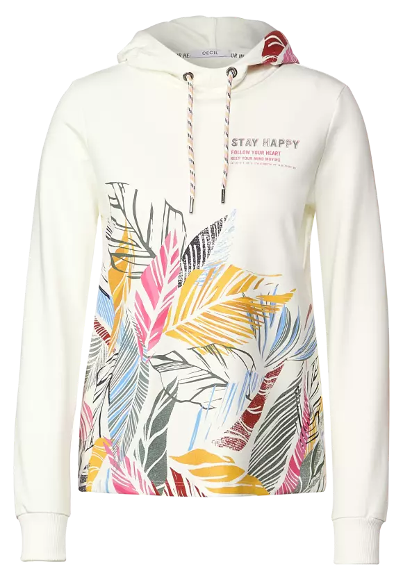 318795-Flower Print Hoody - Cecil