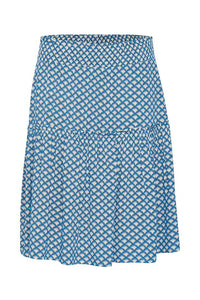 0538- Blue Print Skirt - Fransa