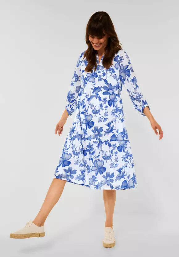143210- Blue floral dress - Cecil