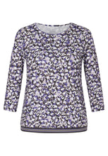 Load image into Gallery viewer, 124360- Long Sleeve Purple Print T-shirt - Rabe