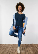 Load image into Gallery viewer, 318783- Navy V Neck Jumper - Street One