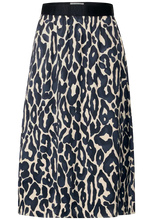Load image into Gallery viewer, 361226- A-Line Printed Skirt w/ sports tape- Navy- Street One